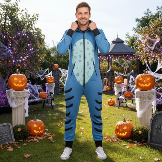 Halloween Kpop Demon Hunters Tiger Hoodie, Tiger Kpop Costume Ear Hoodie Jumpsuit, Derpy Tiger Cosplay Jumpsuit, Halloween Costume Gift