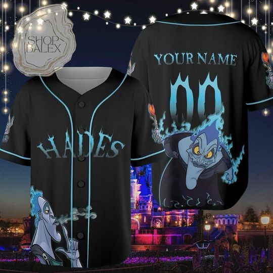 Discover Custom Hades Disney Baseball Jersey, Villain Halloween Jersey Shirt