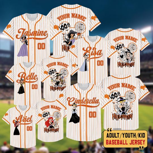 Discover Personalized Disney Princess Cosplay Baseball Jersey