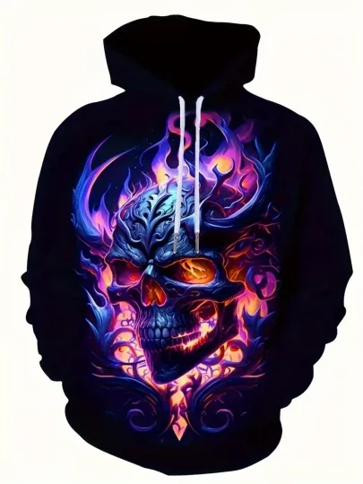Discover Skull Halloween Theme 3D Hoodie All Over Print2