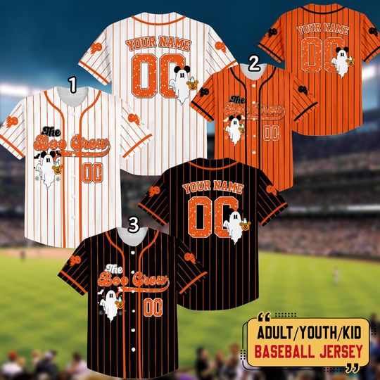Discover Personalized Disney Mickey The Boo Crew Matching Baseball Jerseys