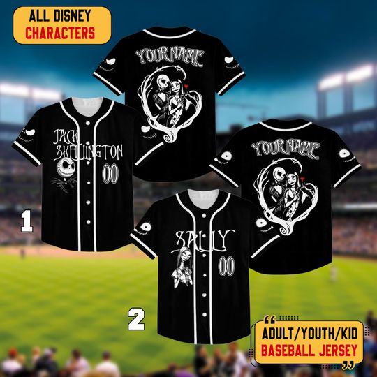 Discover Personalized Disney Jack Skellington And Sally Jersey