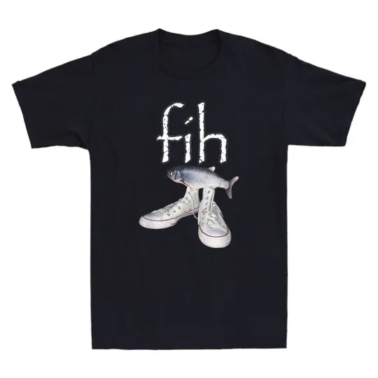 Discover Funny Fish with Shoes Men’s Short Sleeve T-Shirt