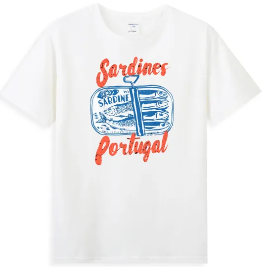 Discover Sardines Tinned Fish Graphic Vintage Men's T-Shirt