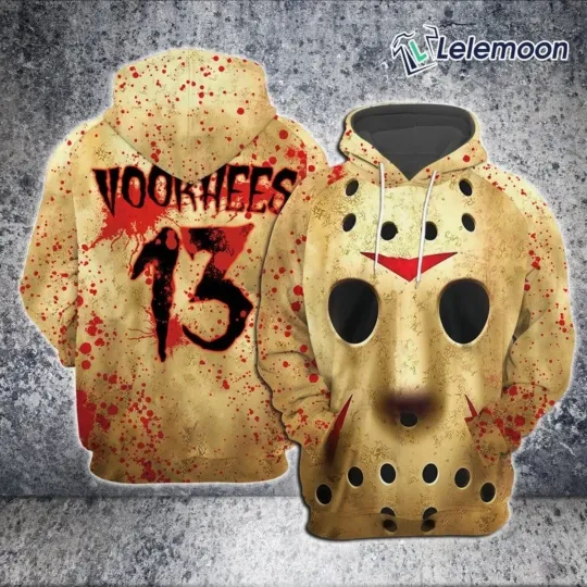 Discover Amazing Horror Jason Voorhees Face Halloween 3D All Over Printed Hoodies