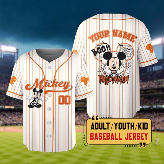 Discover Personalized Disney Mickey Halloween Cosplay Baseball Jersey