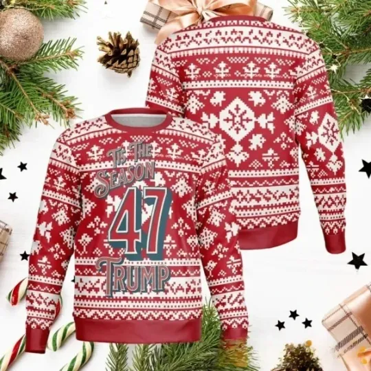 Discover Tis The Season 47 Trump Christmas Ugly Sweater Happy Holiday Christmas Gift