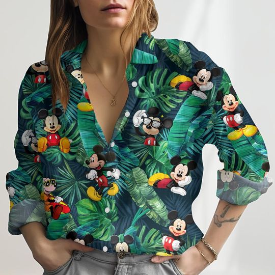 Discover Disney Mickey Mouse Tropical Blouse for Women