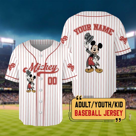 Discover Personalized Halloween Haunted Mansion Mickey Baseball Jersey, Mickey And Friends Halloween Jersey, Disney Halloween Shirt Gift