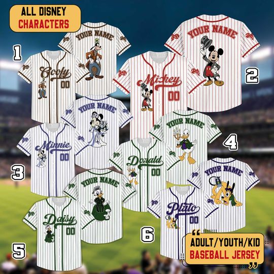 Discover Personalized Halloween Haunted Mansion Baseball Jersey, Mickey And Friends Halloween Jersey, Mickey's Halloween Shirt, Disney Halloween Gift