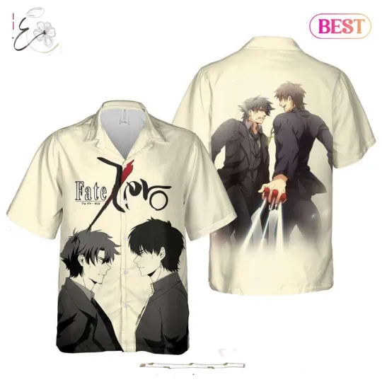 Discover Kiritsugu And Kirei Hawaiian Shirt Fate Zero Anime Shirt for Men Women