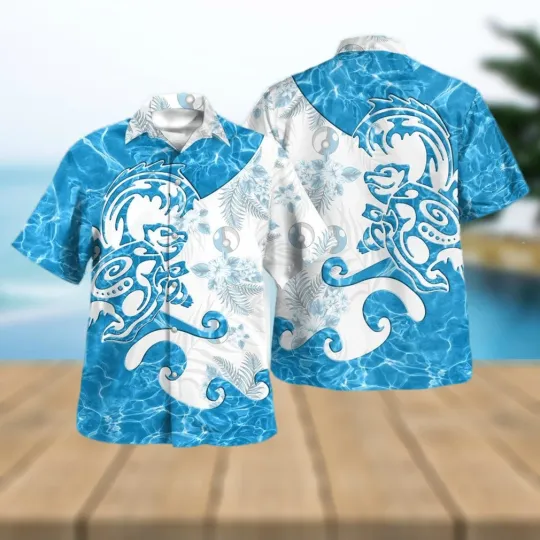 Discover Tribal Blastoise Ver 2 Design Hawaiian Shirt and Short