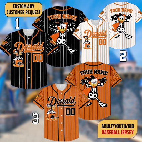 Discover Custom Donald Duck Halloween Collection Simple Baseball Jersey