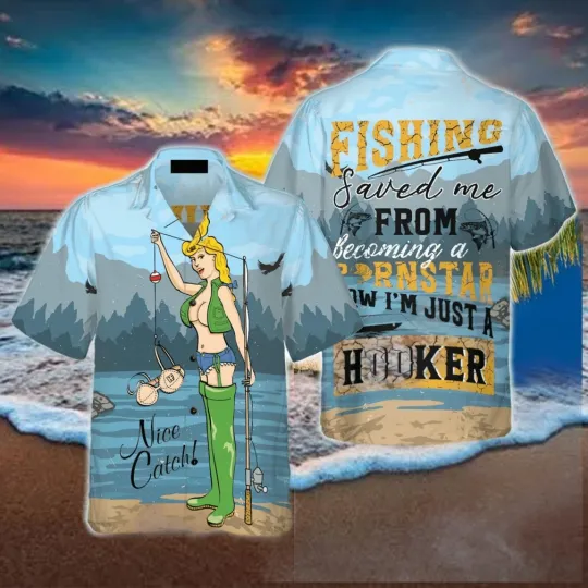 Discover Fishing Saved Me Fishing Hawaiian Shirt Summer Beach Gift For Men And Women