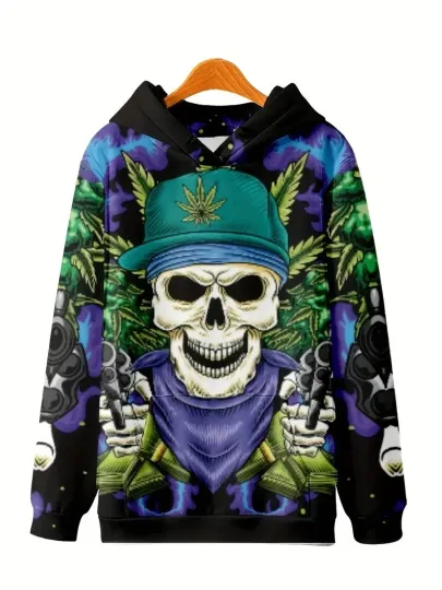 Discover Skull Halloween Theme 3D Hoodie All Over Print123