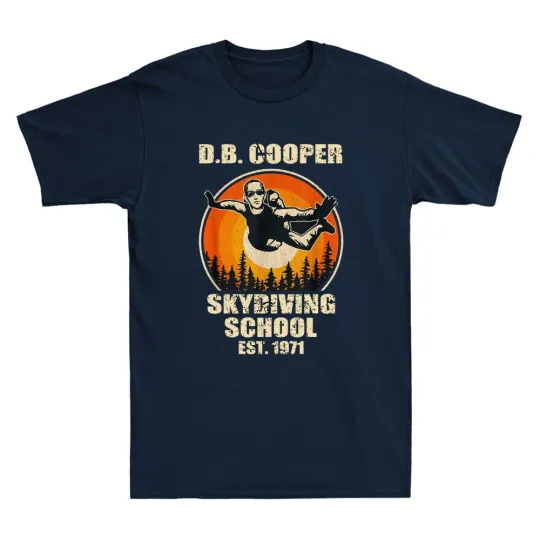 DB Cooper Skydiving School T-Shirt Vintage Men's Tee