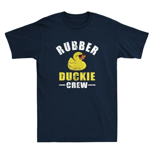 Discover Yellow Duck Rubber Crew Bath T-Shirt for Men