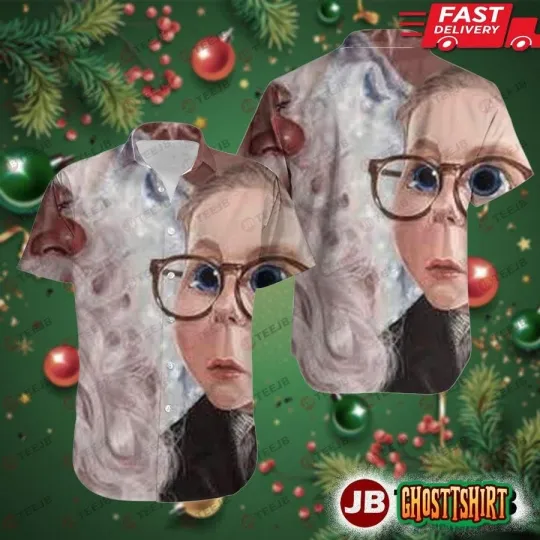 Discover Horror Face A Christmas Story Christmas Hawaiian Shirt