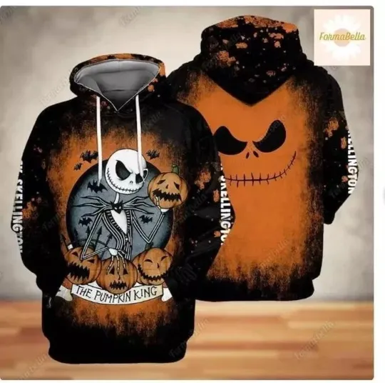 Halloween Jack Skellington 3D HOODIE