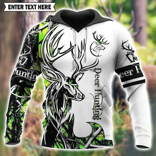 Discover Hunting Camouflage Hoodie – 3D All Over Printed Pullover with Face Paint Design,