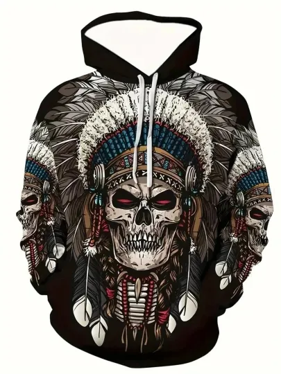 Discover Scary Skull Halloween Theme Hoodie 3D All Over Print Unisex Hoodie