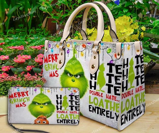 Discover Funny Character Leather Handbag for Women, Christmas Gift, Leather Bag