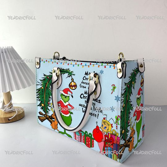 Discover Funny Character Leather Bag for Women, Christmas Gift, Music-inspired Handbag