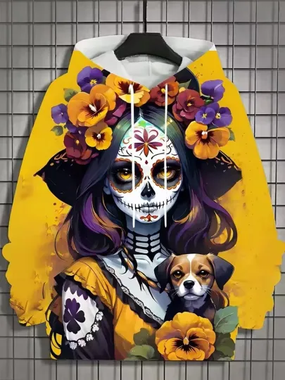 Discover 3D Pumpkin Hoodie Halloween Jack O Lantern Face Pullover Sweatshirt Streetwear