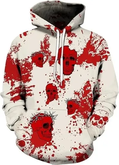 Discover Skull Bloody Halloween Halloween - 3D All Over Print Hoodie
