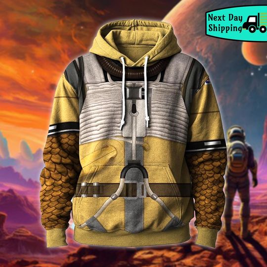 Alien Reptile Flight Suit Hoodie, Sci-Fi Lizard Pilot, Unisex Cosplay Costume Sweatshirt, Retro Galactic Outfit Gift