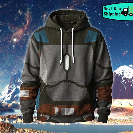 Forest Warrior Armor Hoodie, Green Battle Suit Sweatshirt, Space Soldier Cosplay Pullover, Sci-Fi Gift for Him Her