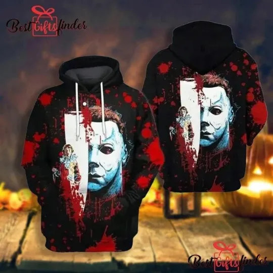 Discover Michael Myers Horror Movie Halloween 3D All Over Printed Hoodies