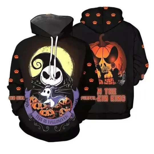 Jack Skellington Zero Dog I_m The Pumpkin This Is Halloween 3D HOODIE Best Price