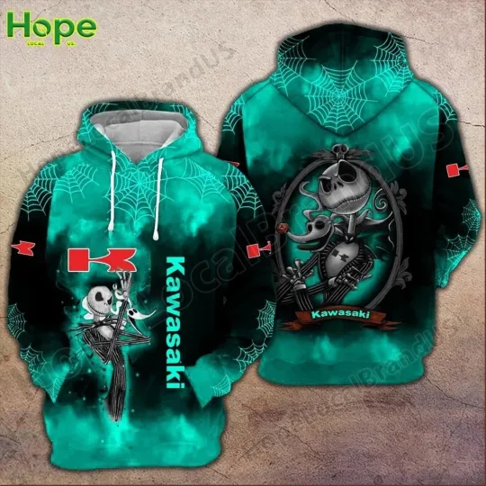 Kawasaki Jack Skellington Halloween 3D Hoodie3
