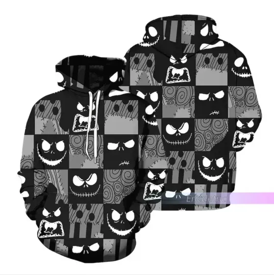 Jack Skellington Nightmare Before Christmas Horror 3D HOODIE US SIZE BEST PRICE