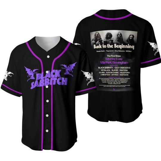 Black Sabbath 2025 Tour Baseball Jersey