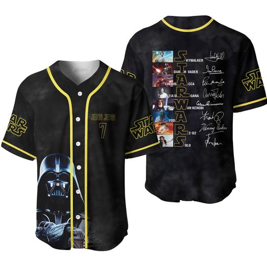 Custom Darth Vader Baseball Jersey, Star Wars Baseball Shirt, Disney Darth Vader Jersey Shirt, Anakin Skywalker Shirt, Magic Kingdom