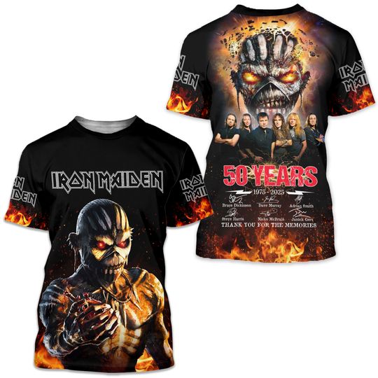 Iron Maiden Inspired Run For Your Lives World Tour 2025 – Licensed 3D T-Shirt