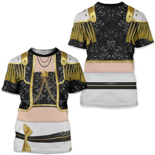 Kpop Black Gold Women's Shirt, K-Pop Costume, Korean Girl Group Fashion Outfit, IdoI Stage Performance Apparel, Halloween Party Cosplay