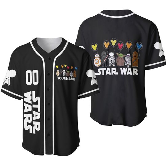 Custom Star Wars Baseball Jersey, Galaxy's Edge Jersey Shirt, Magic Kingdom Baseball Team Outfit, Star Wars Shirt, Birthday Gift For Kids