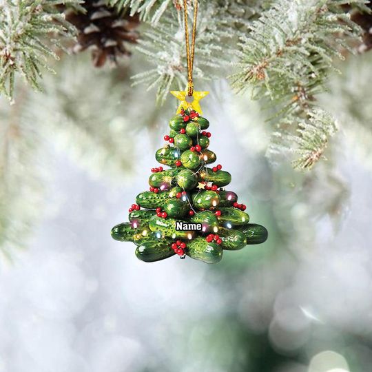 Discover Personalized Pickles Ornament, Pickles Christmas Ornament, Pickles Lovers Ornament Gift, Pickles Ornament Holiday Xmas Gift TD-1101-6GH7