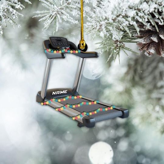 Discover Personalized Treadmill Ornament, Treadmill Christmas Ornament, Gym Exercise Ornament, Fitness Ornament Decor, Workout Ornament TD-1029-BW1V