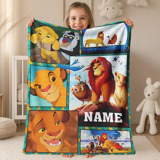 Discover Personalized Lion King Blanket, Lion King Birthday Gift, Lion King Bedding, Personalized Baby , Baby Name Blanket, Lion King Gift B-19052320