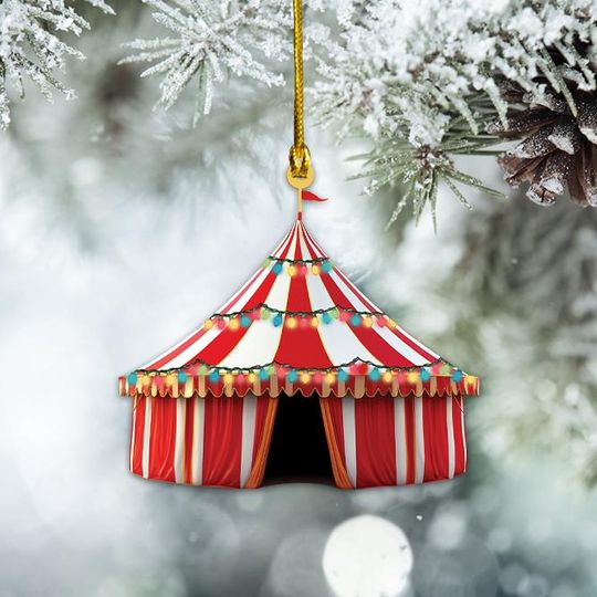 Discover Circus Tent Ornament, Circus Christmas Ornament Gift, Circus Lovers Ornament Gift, Circus Holiday Ornament Decor