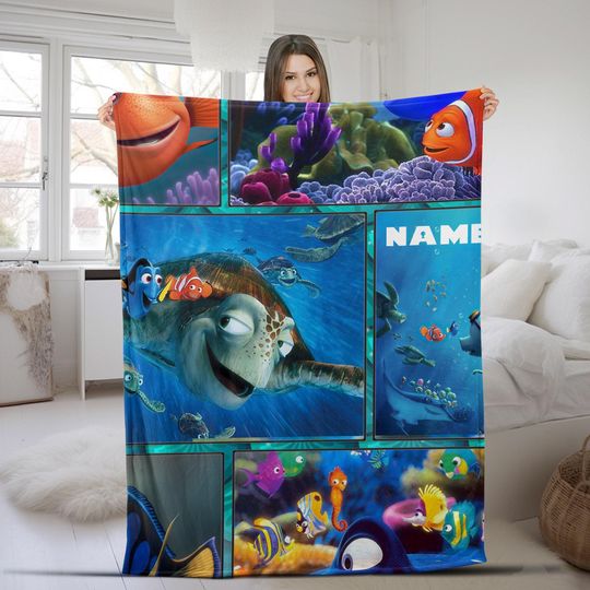 Discover Personalized Disney Finding Nemo Blanket Finding Nemo Fleece Blanket Walt Disney Birthday Gifts Nemo Dory Christmas Gift For Kids B-08032304