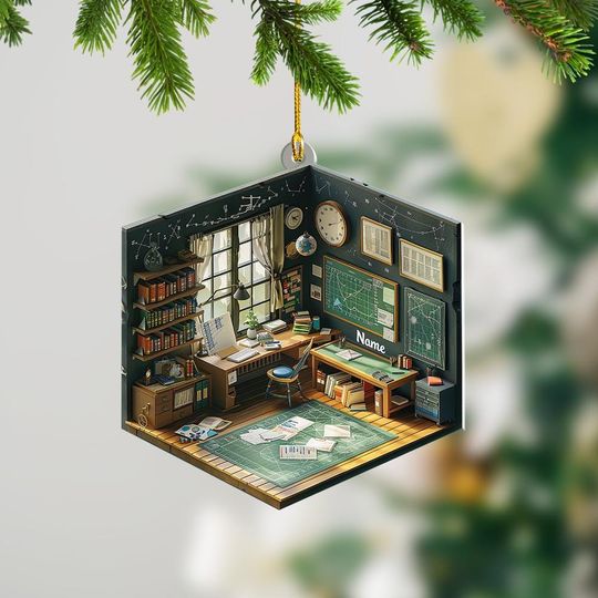 Discover Mathematics Room Christmas Ornament, Mathematics Geometry Ornament, Math Classroom Ornament, Math Teacher Ornament Holiday Gift ID-1031-MT8H