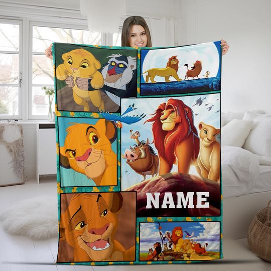 Discover Personalized Lion King Blanket, Lion King Birthday Gift, Lion King Bedding