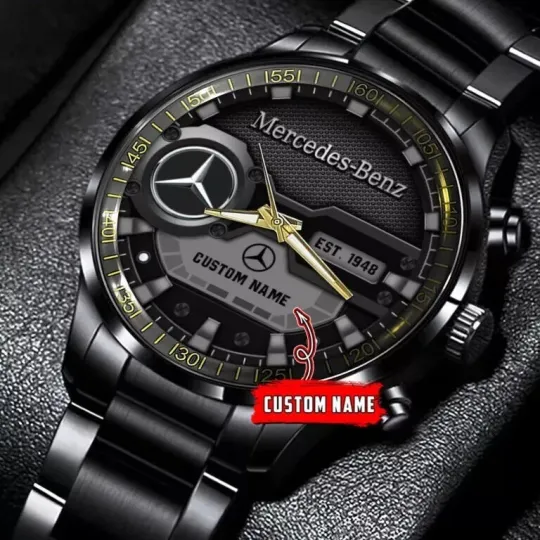 Discover Mercedes – Black Stainless Steel Watch