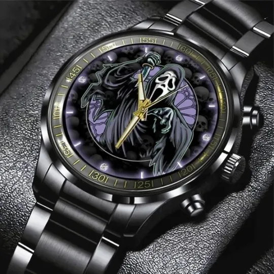 Discover Scream x Ghostface Black Stainless Steel Watch