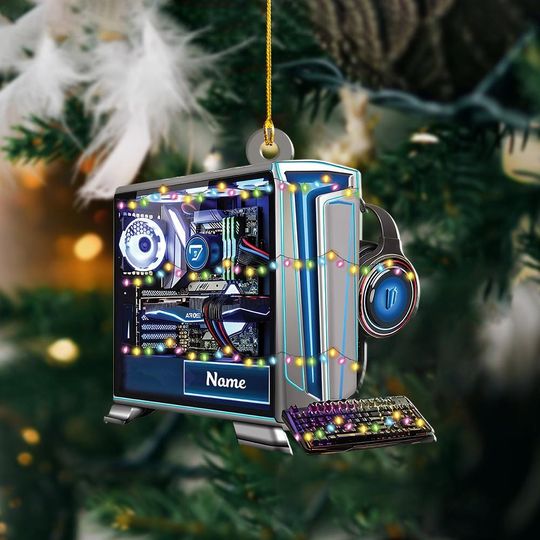 Discover Personalized Computer Monitor Keyboard Ornament Computer Christmas Ornament Computer Developer Ornament Coder Holiday Ornament ID-1129-LE7O
